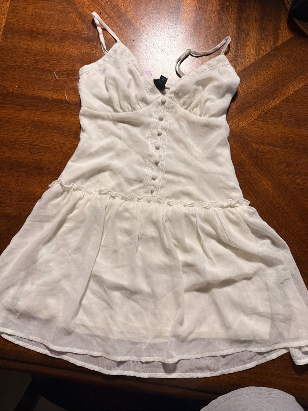 wild fable White Spaghetti-Strap Casual Dress